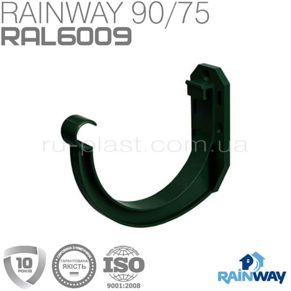 Кронштейн желоба зелёный RAINWAY 90мм