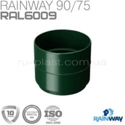 Муфта трубы зелёная RAINWAY 75мм