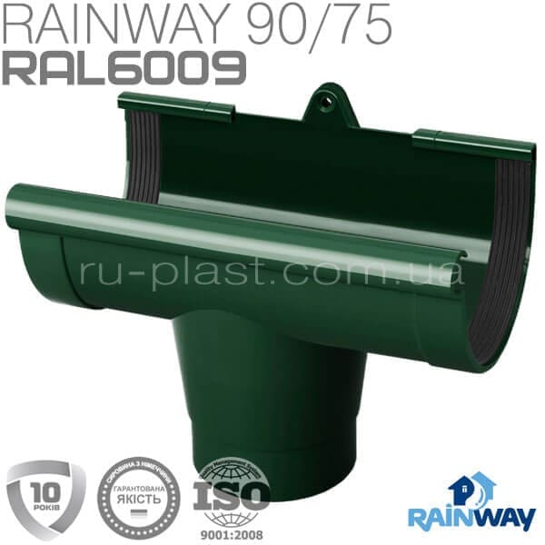 Воронка зелёная RAINWAY 90мм