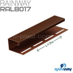 J-профиль Rainway коричневый для софита