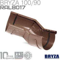 Угол внешний разно-плоскостной коричневый BRYZA 100мм