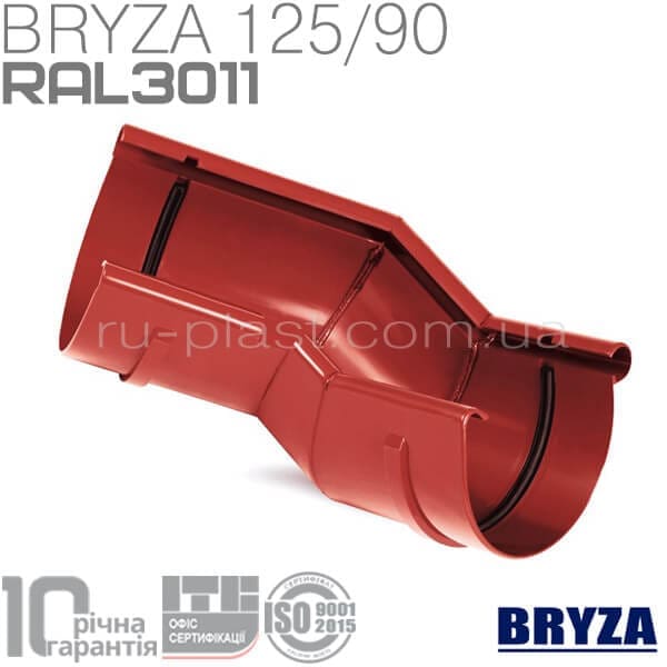 Угол внешний разно-плоскостной красный BRYZA 125мм