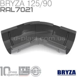 Угол внутренний регулируемый 120°-145° графитовый BRYZA 125мм