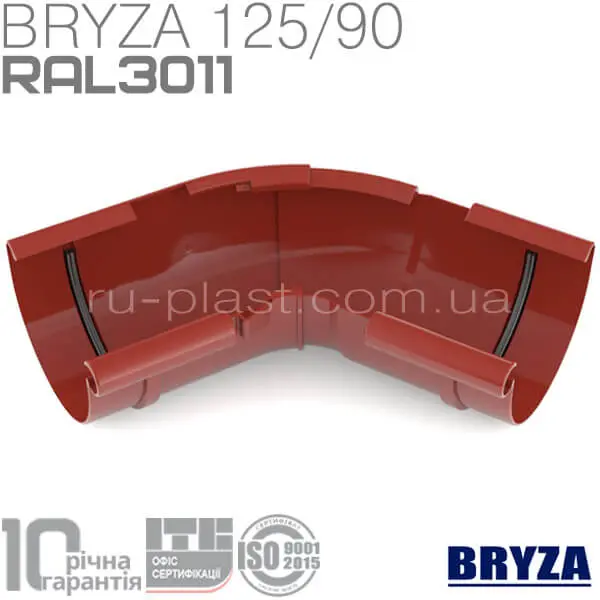 Угол внутренний регулируемый 120°-145° красный BRYZA 125мм